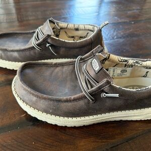 Hey Dude Wally Longhorn Men's Brown Slip-on Loafer